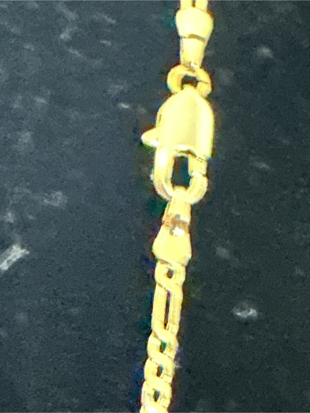 14kGold Tone laminated Necklace with Child Pendant - photo 3
