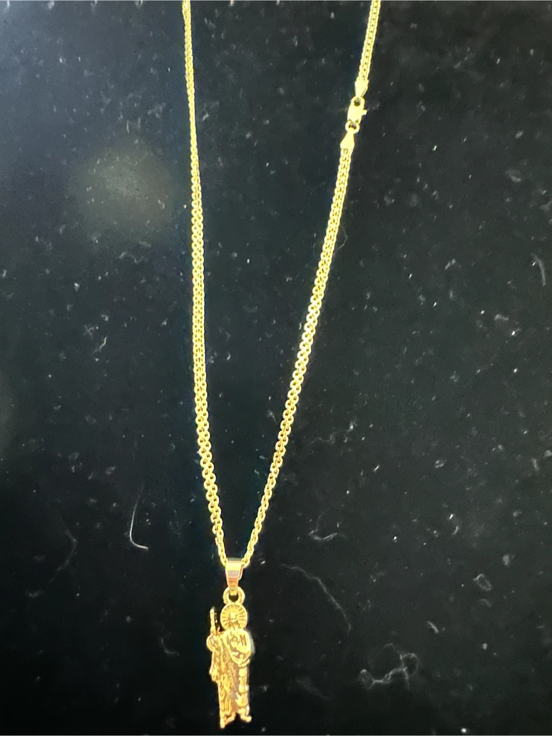 14k Gold Tone laminated Religious Pendant Necklace