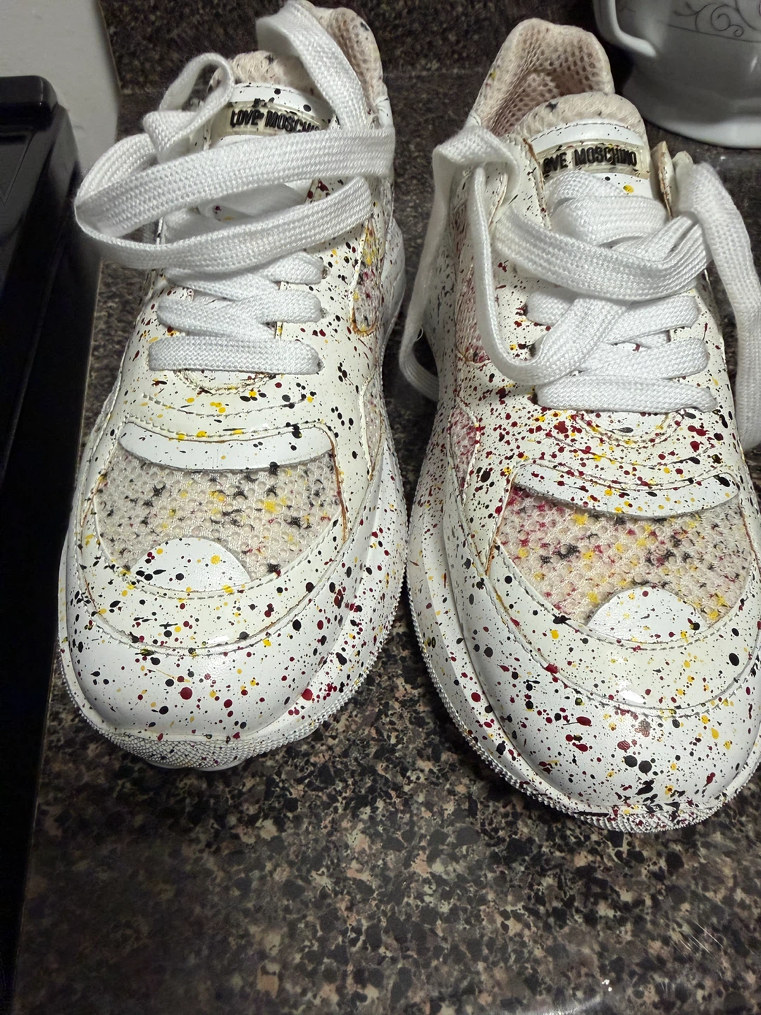 Love Moschino Paint Splatter Sneakers