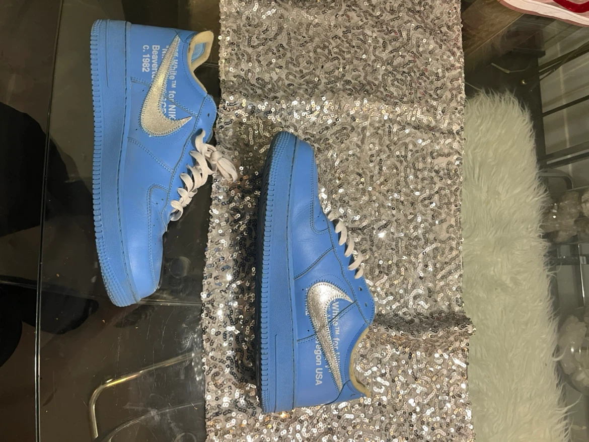 Nike Air Force 1 Off-White University Blue size 13