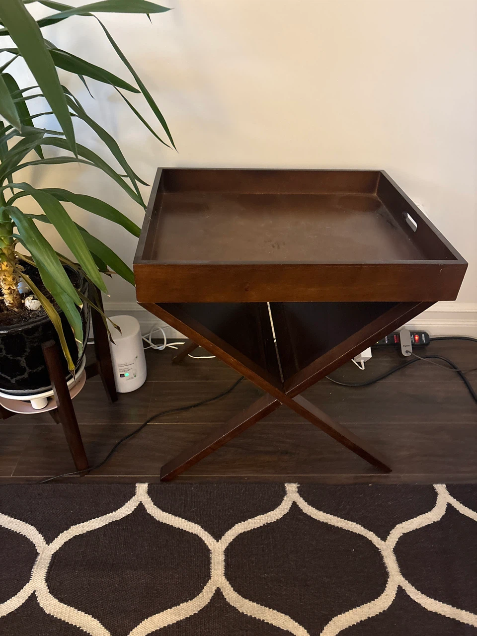 Dark Wood Tray Table