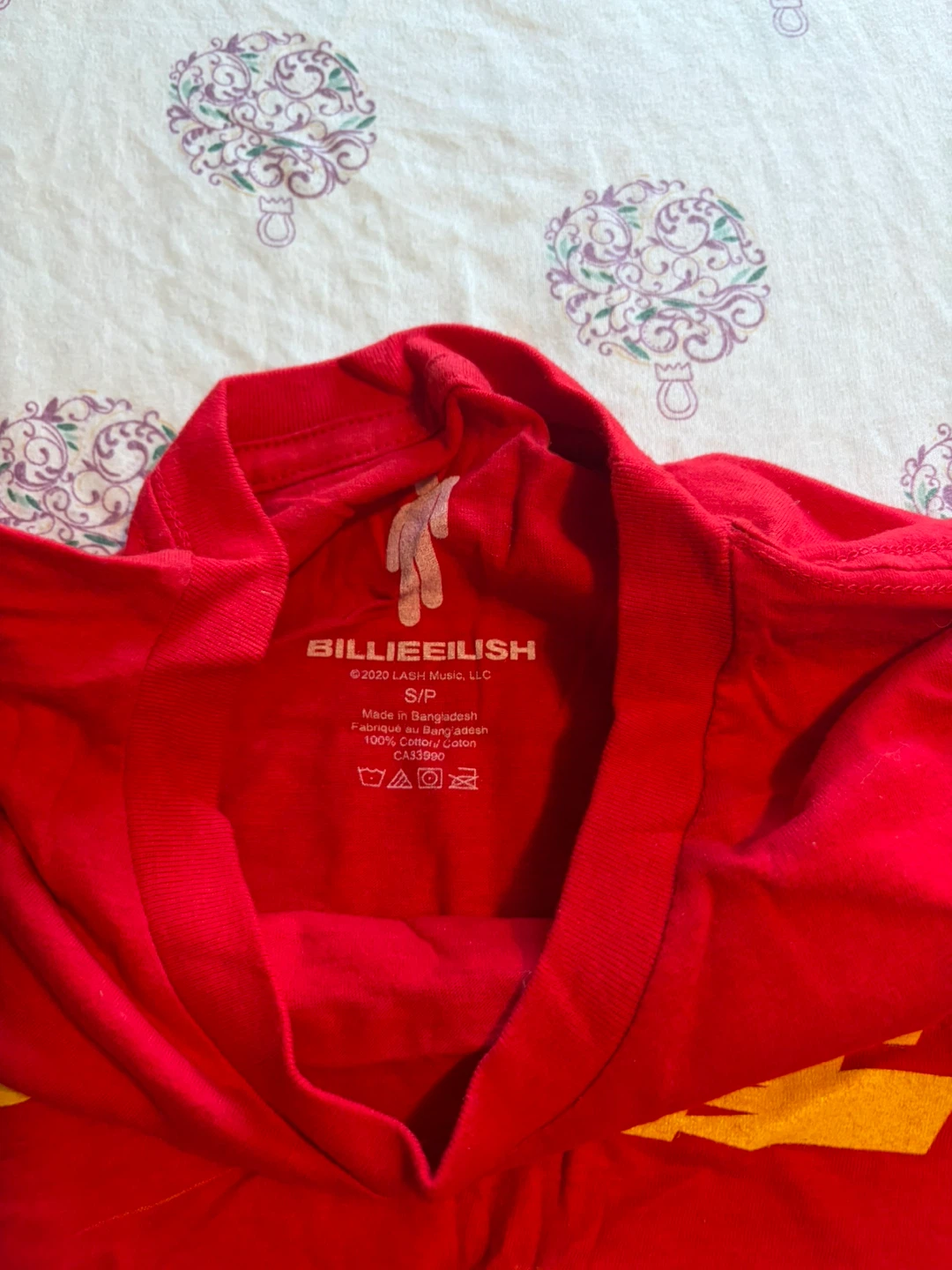 Billie Eilish Graphic T-Shirt Red - photo 2