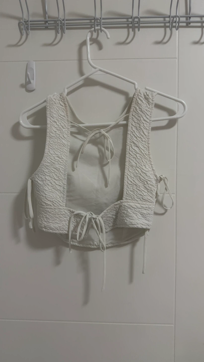 Dottie white textured two-piece set - photo 2