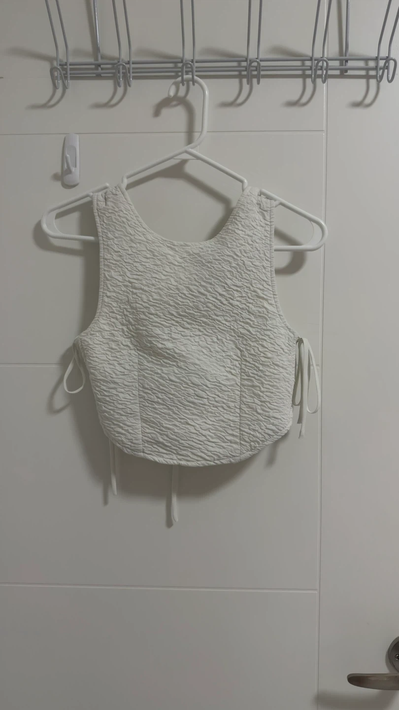 Dottie white textured two-piece set