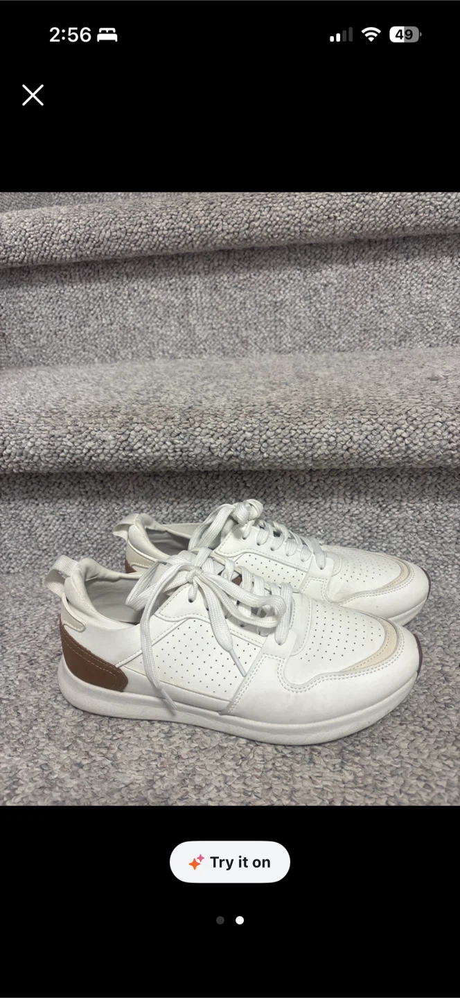 White Sneakers with Tan Accents - photo 2
