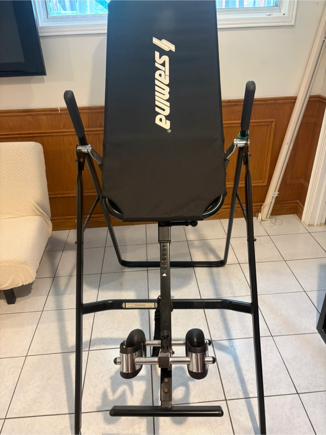 Inversion table for stretching the back