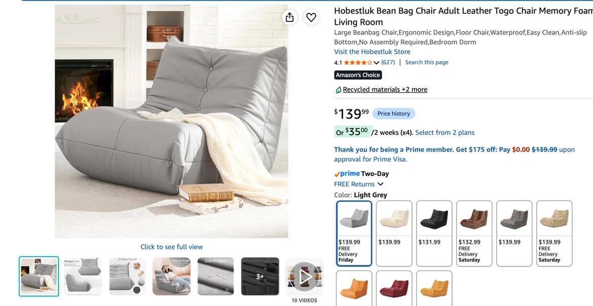 Bean bag chair