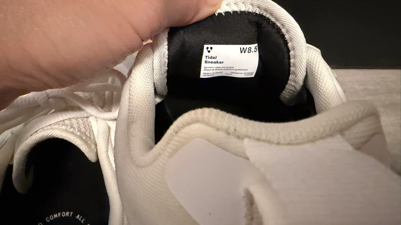 Women’s Vessi Tidal Sneakers, Warm White - Size 8.5 - photo 3