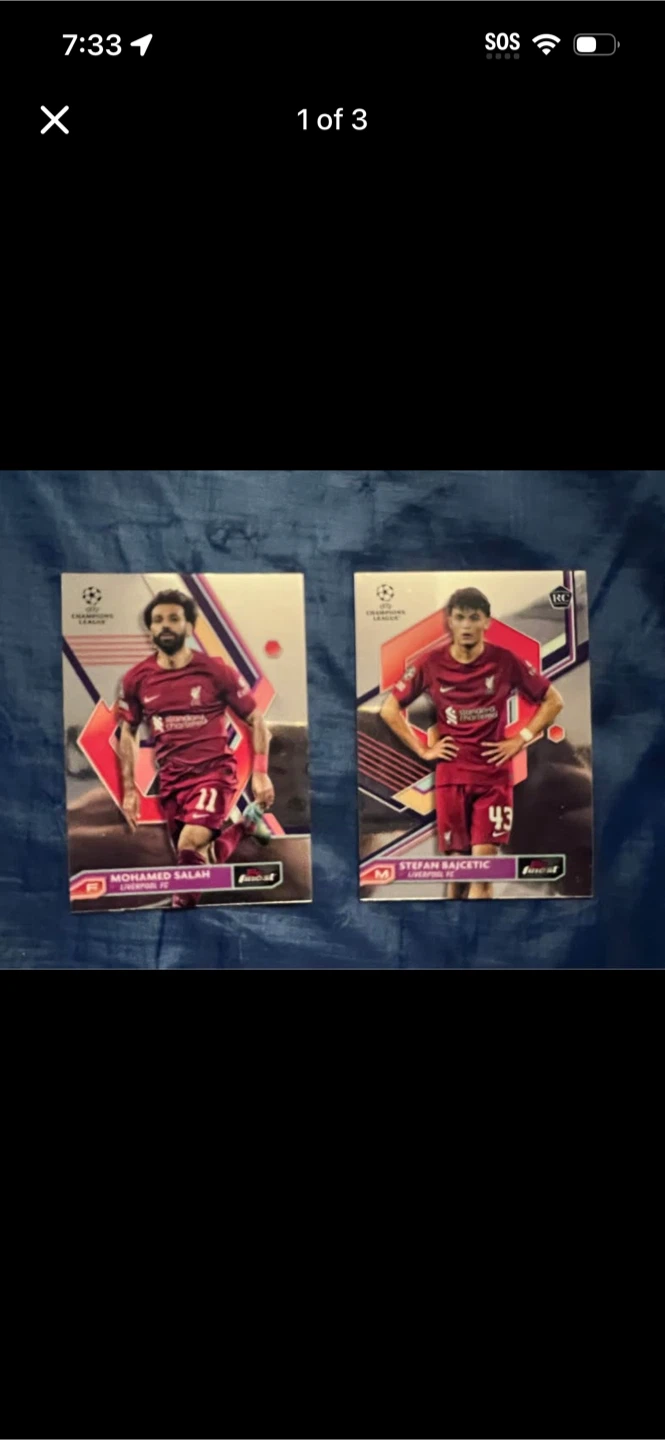 Topps Finest Liverpool FC Soccer Cards