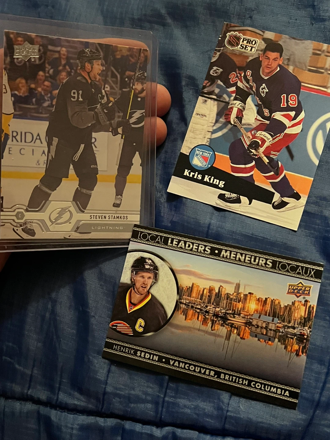Lot of 3 NHL Hockey Trading Cards