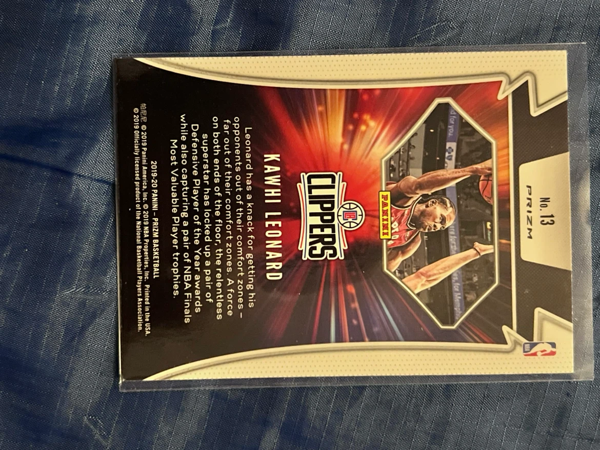 2019-20 Panini Prizm Kawhi Leonard Far Out Card - photo 4