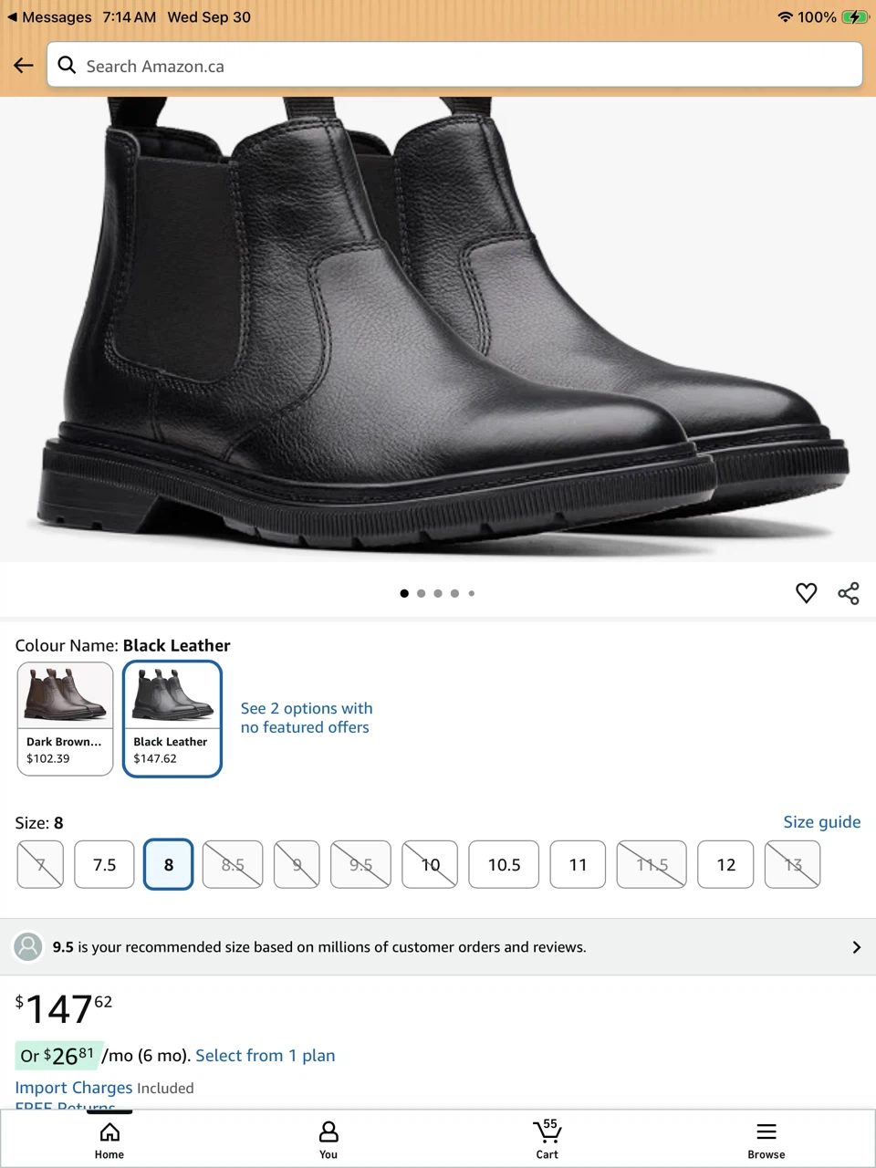 Clarks Burchill Up Chelsea Boots