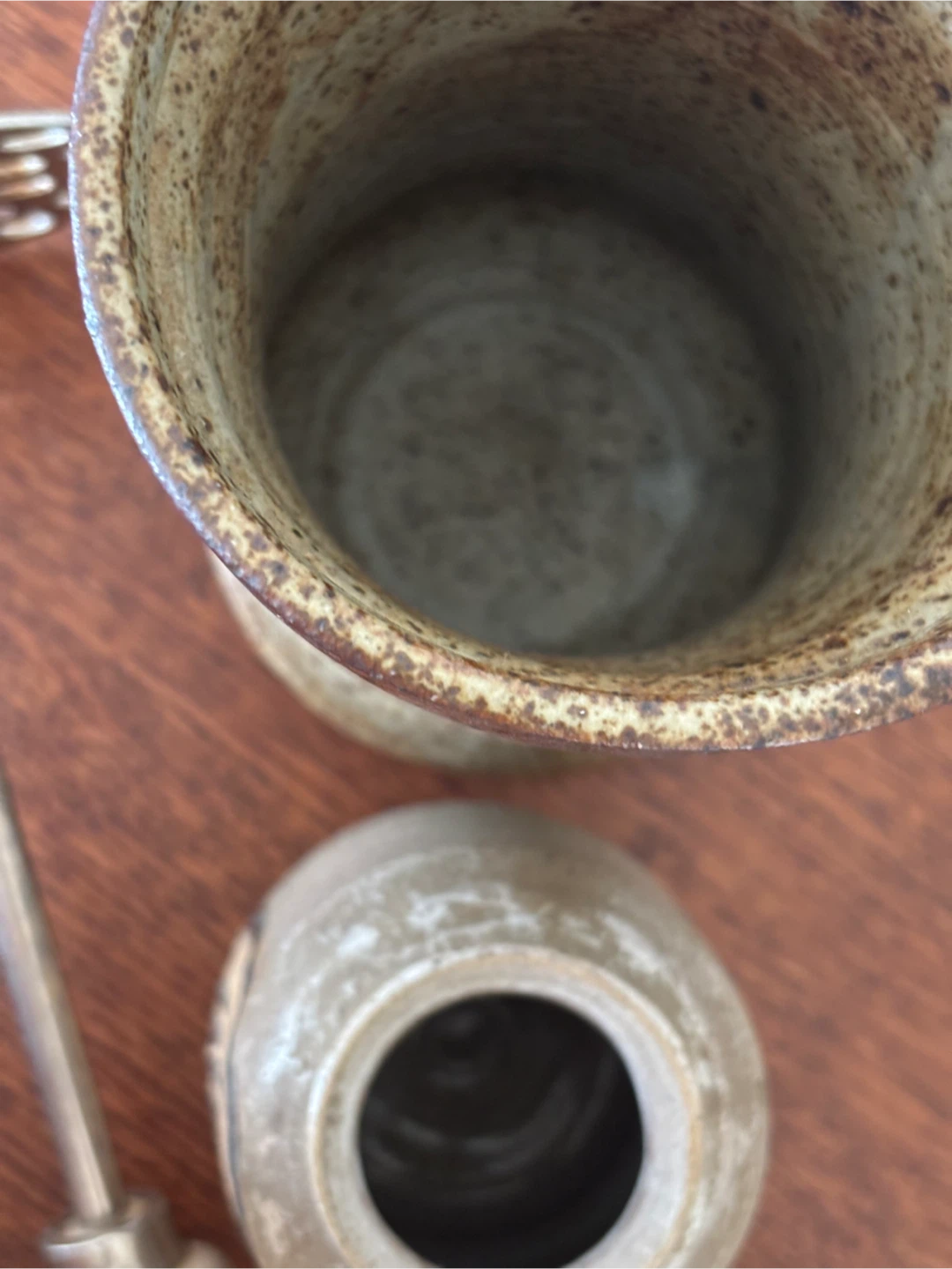 Armstrong Pottery Utensil Holder and Coin Jar - photo 4
