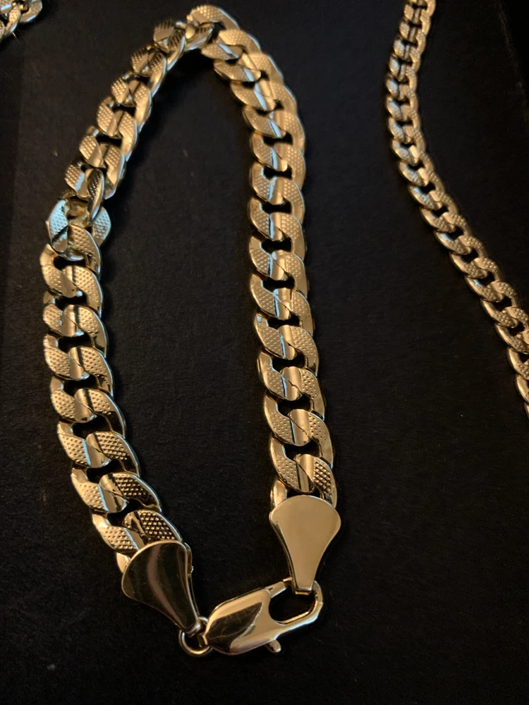Gold-tone chain necklace and bracelet set - photo 3