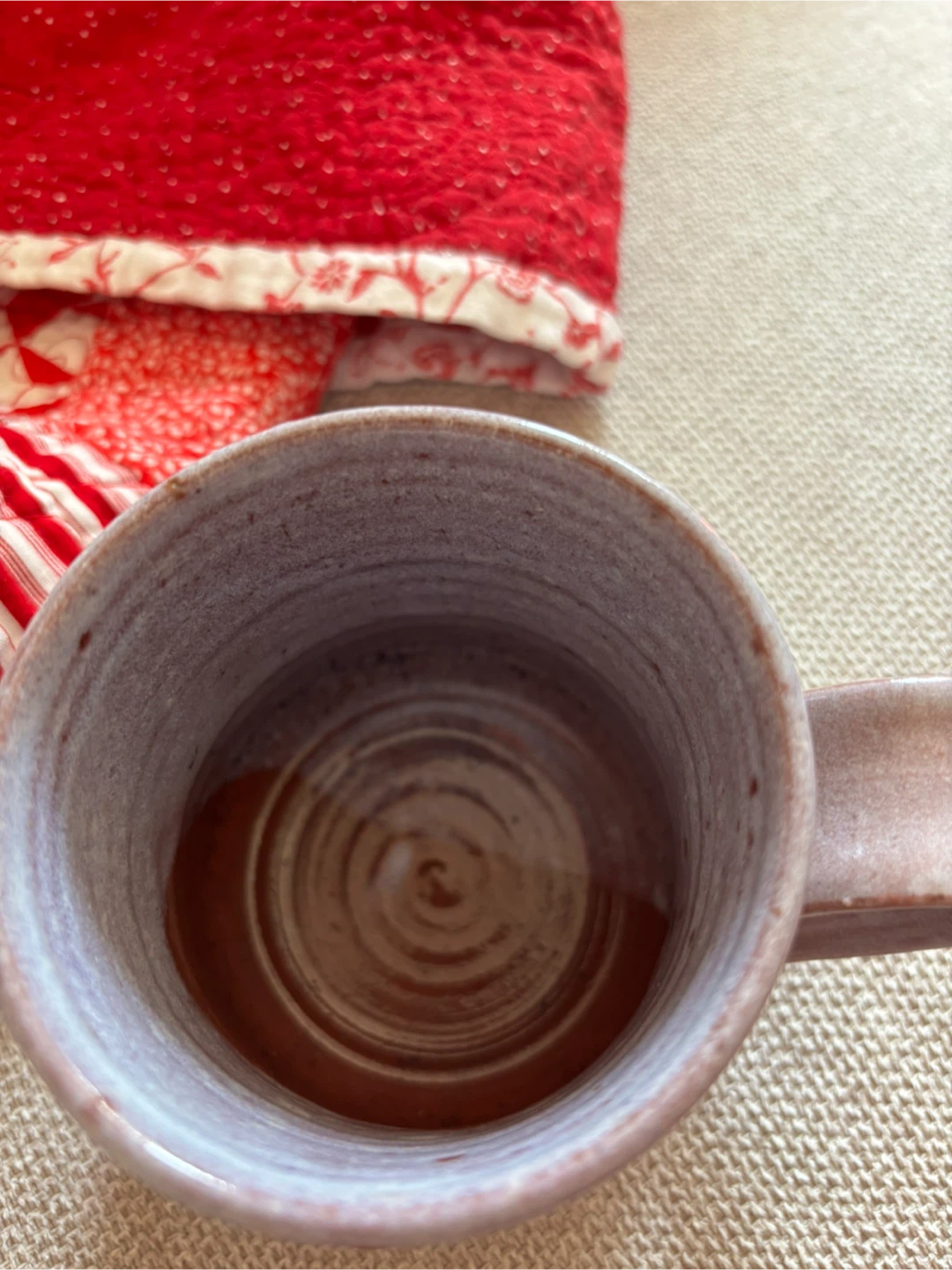 Handmade Cotton Patchwork Lap Quilt & Ugly Face Mug - photo 4