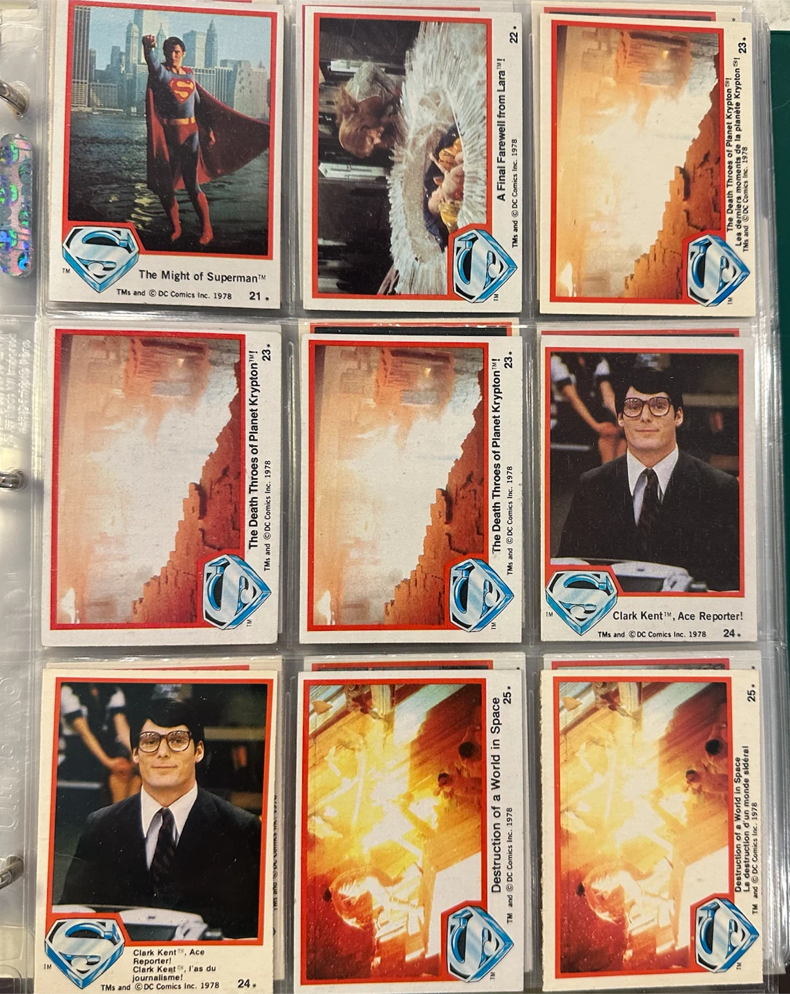 1978 Superman Movie Trading Card Collection - photo 5