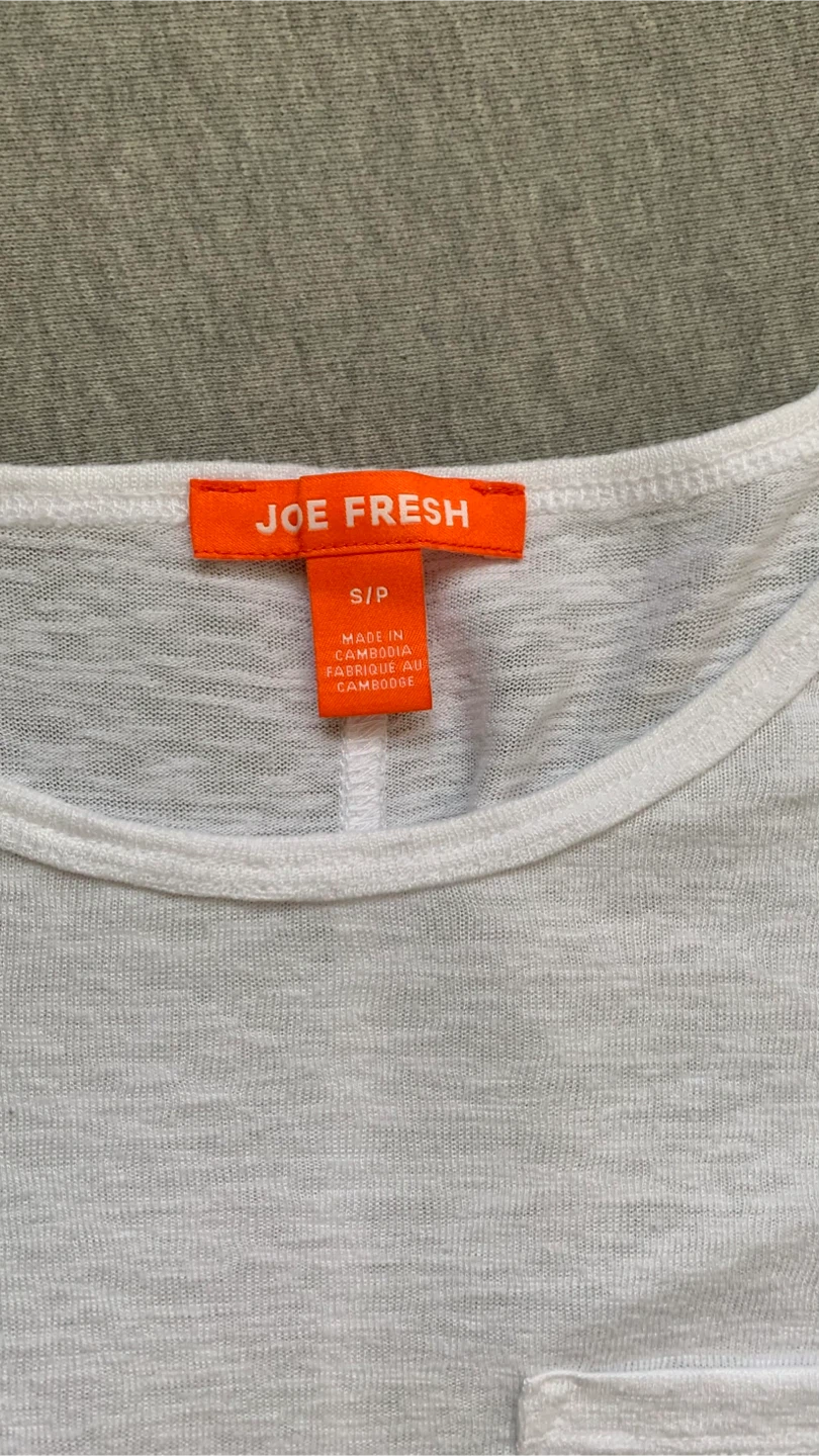 Joe Fresh White Pocket T-Shirt - Ladies Size Small - photo 3
