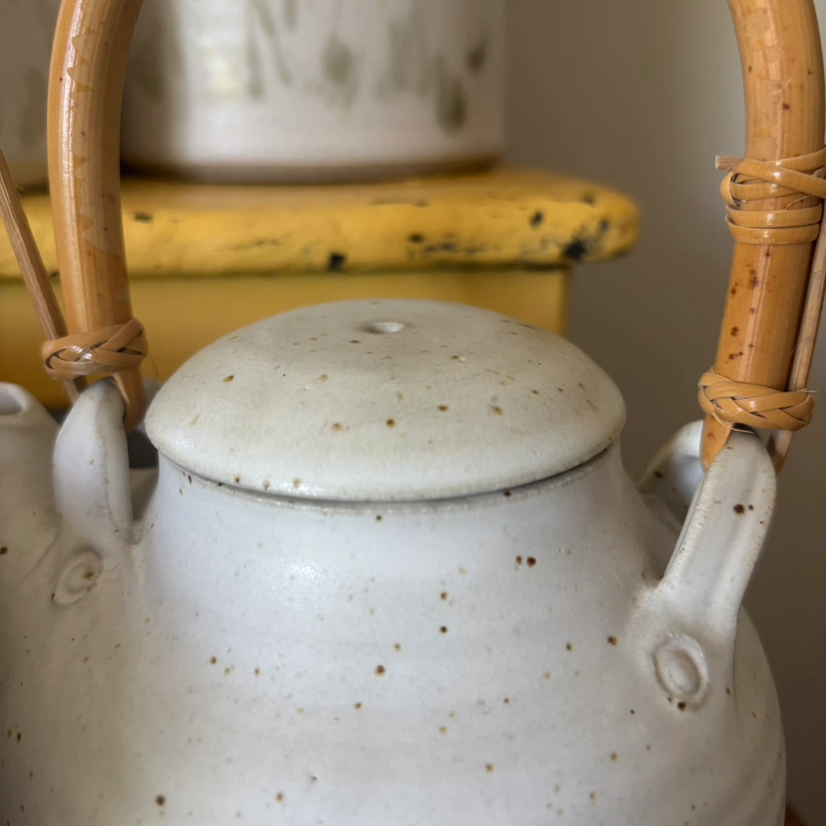 Vintage Studio Art Pottery Tea Set with 3 Canisters - photo 4