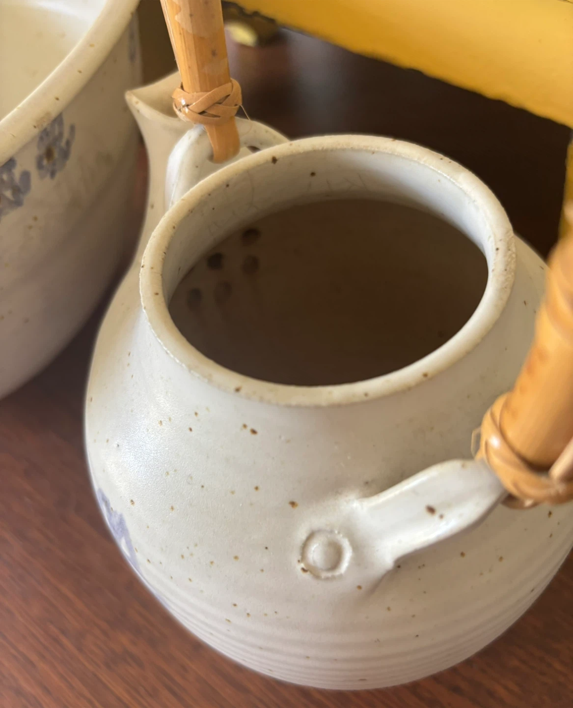 Vintage Studio Art Pottery Tea Set with 3 Canisters - photo 5