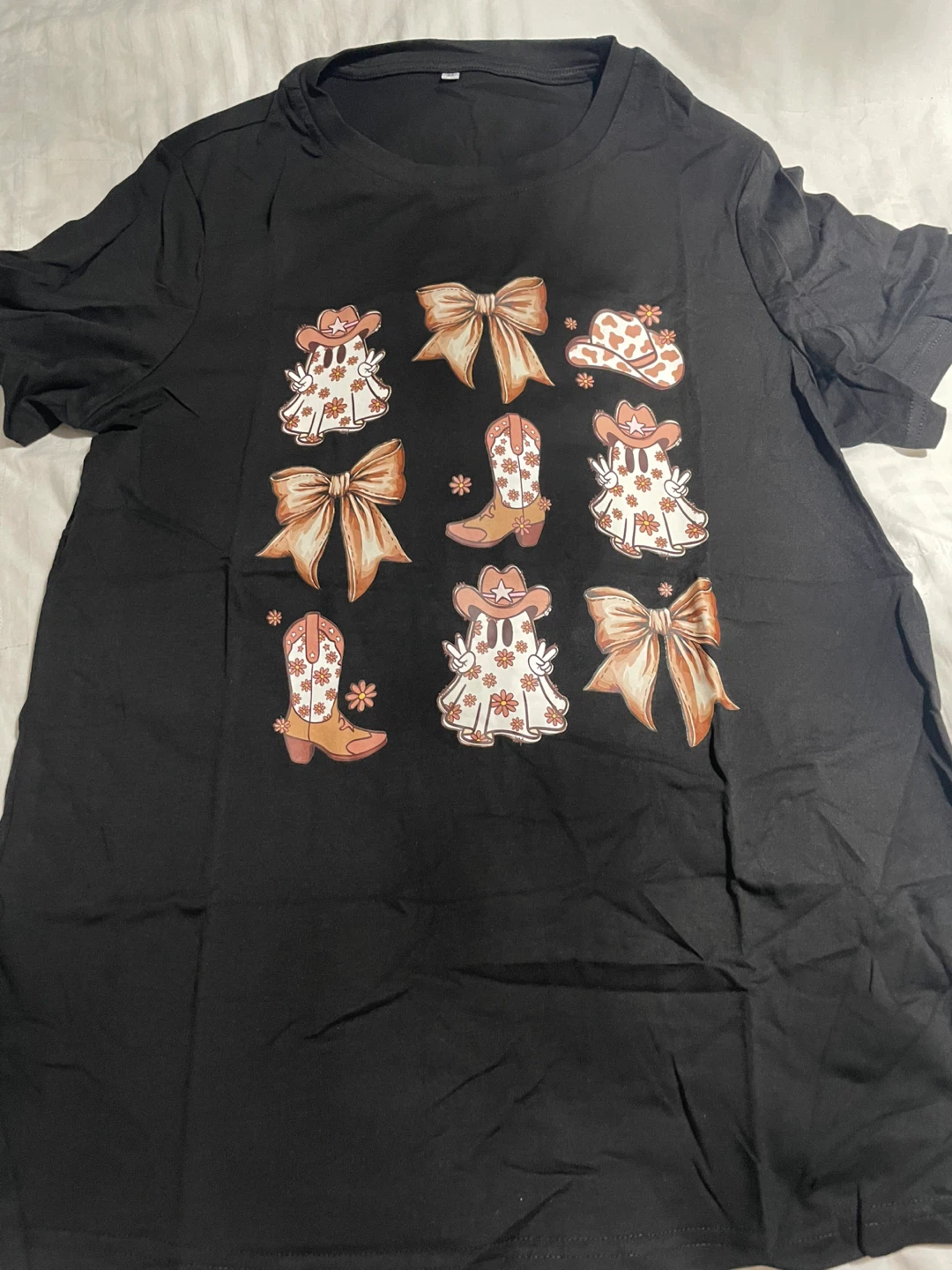 NEW! Women’s Halloween 🎃 Cowboy Ghost 👻 T-Shirt Size M