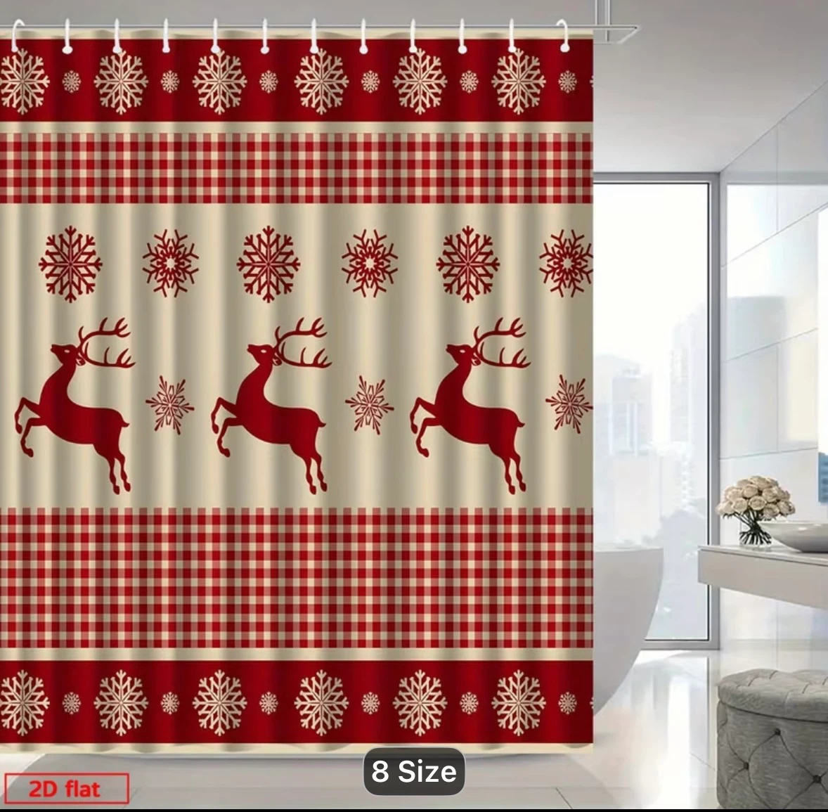 NEW: Christmas Reindeer Shower Curtain - photo 3