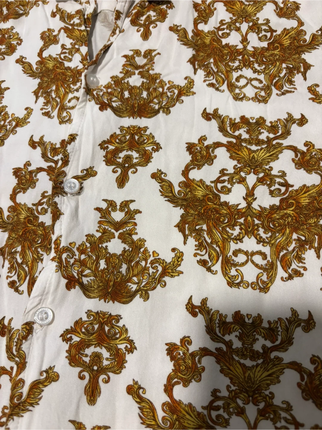 Level Ten Gold Baroque Print Button-Down Shirt - photo 3