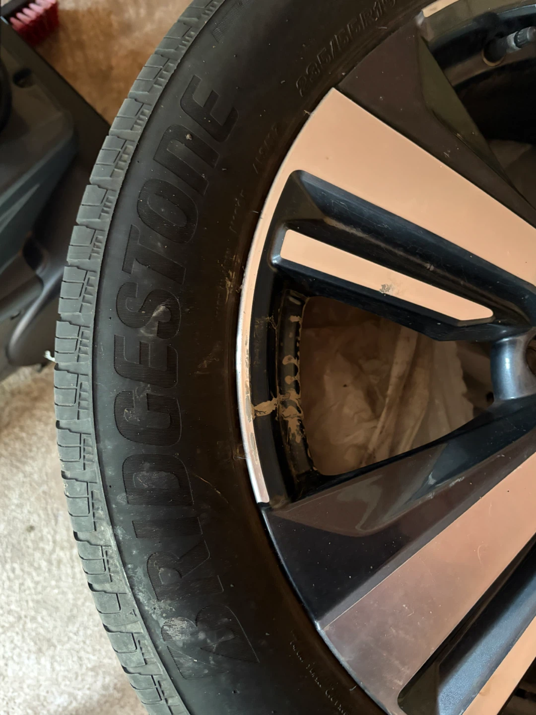 Nissan Rogue alloy rim with Bridgestone tire - photo 3