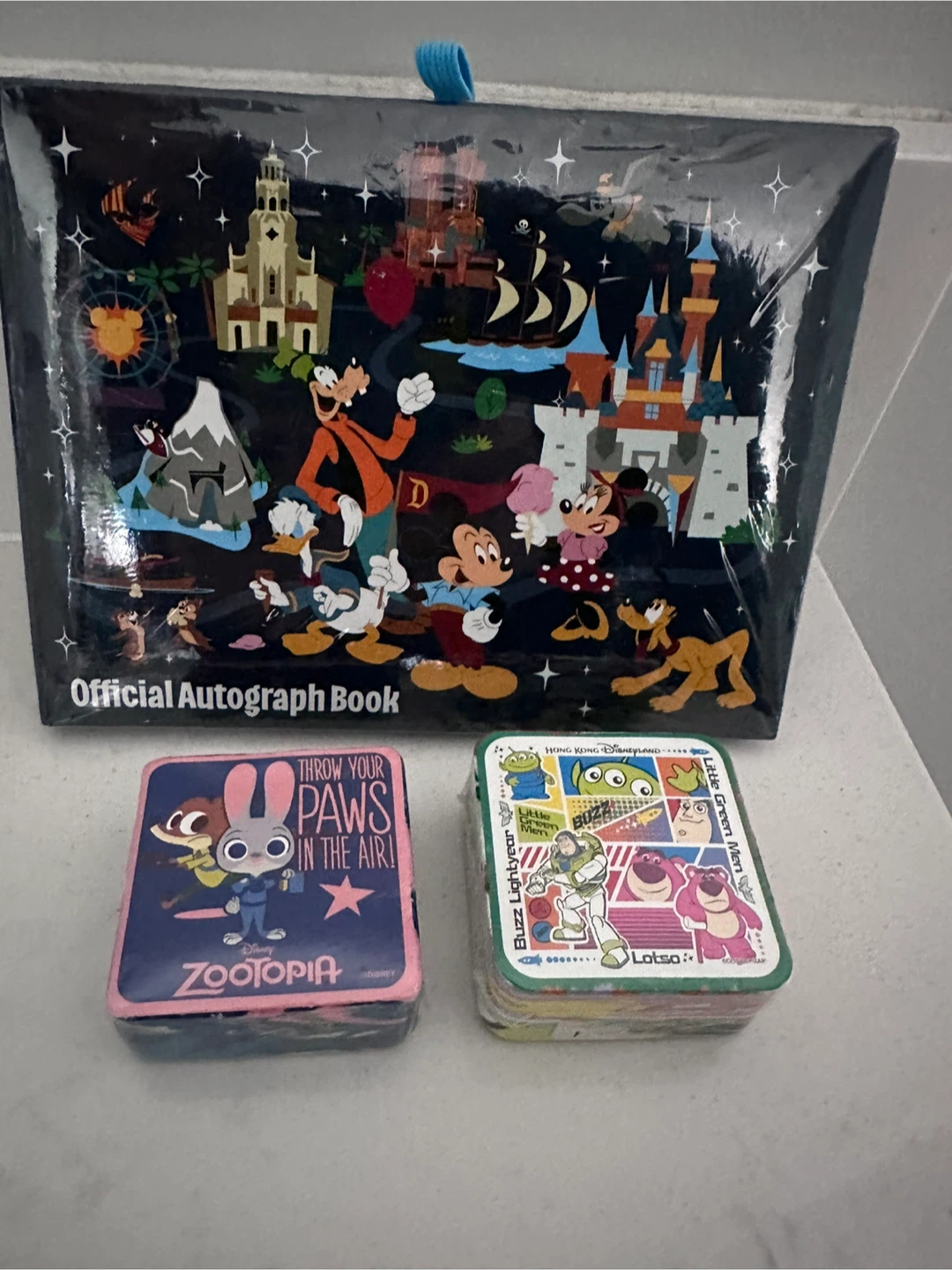 Disneyland Autograph Book and 2x Magic Towels