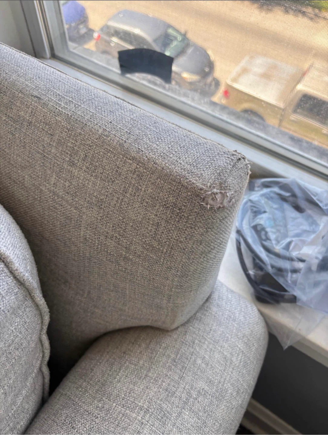 Gray Three-Seater Sofa - photo 2