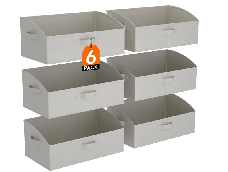 6-Pack Non-Woven Fabric Storage Boxes