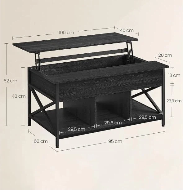 Brand New Lift-Top Coffee Table with Storage - photo 4