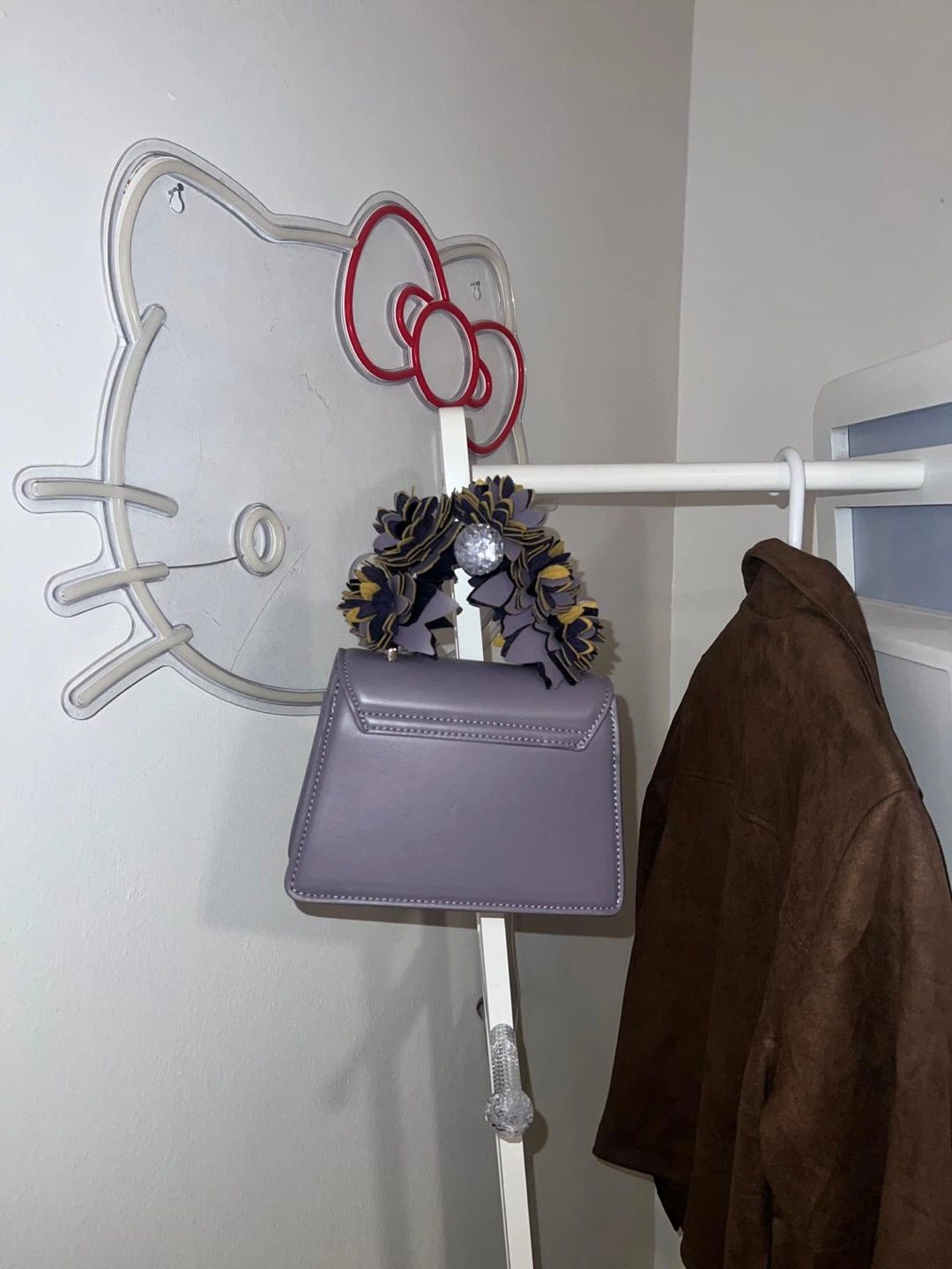 Lavender Floral Handle Handbag - photo 2
