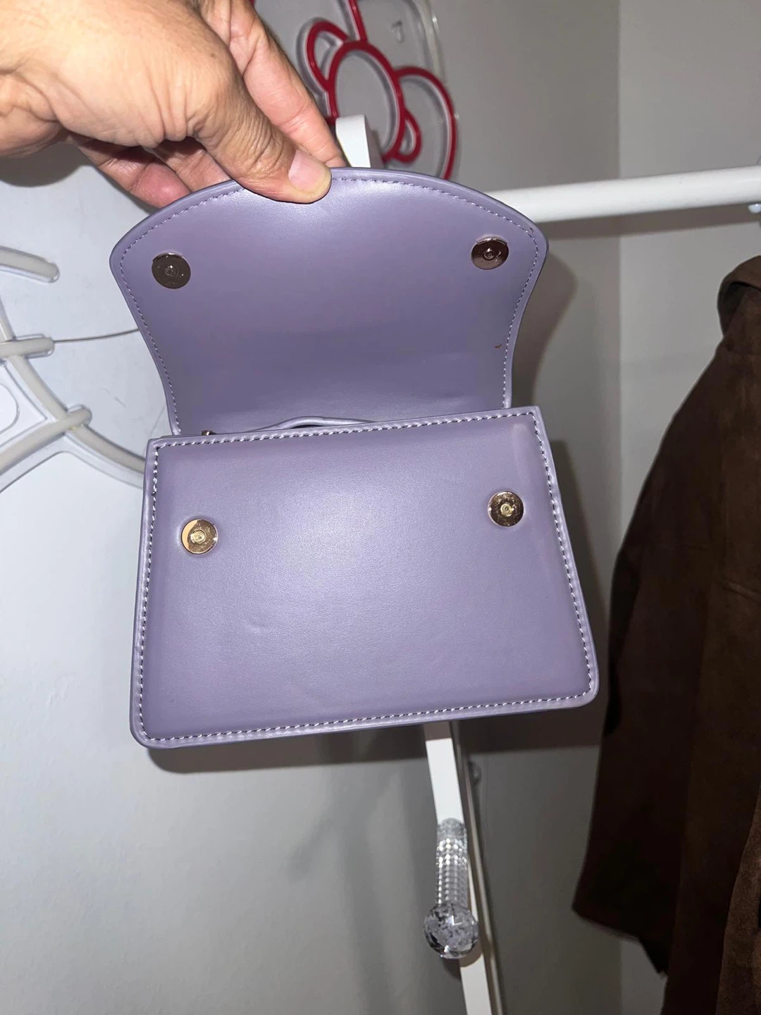 Lavender Floral Handle Handbag - photo 3