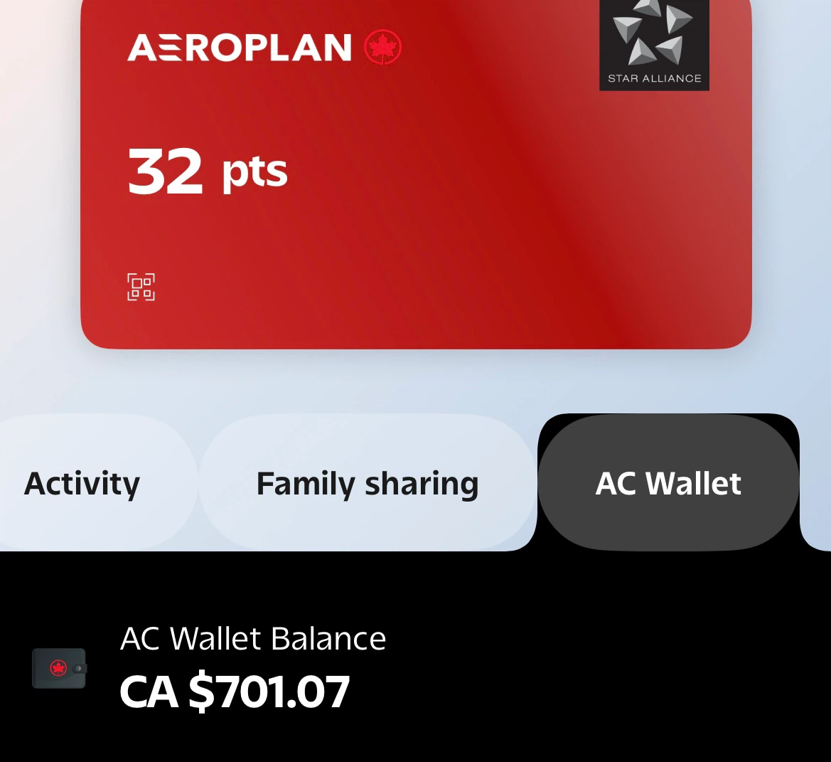 Air Canada credits