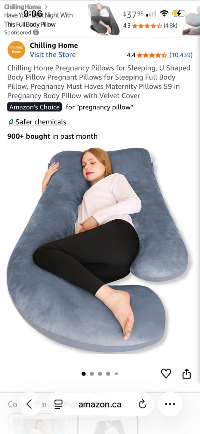 Chilling Home U-Shaped Pregnancy Body Pillow