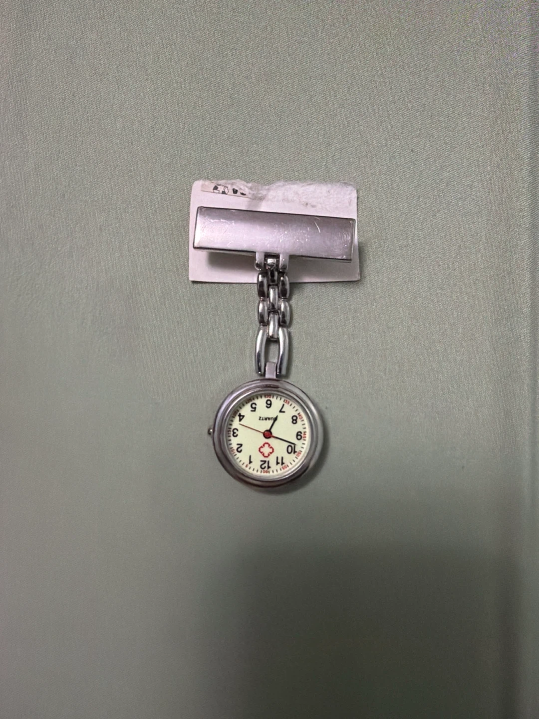 Silver-Tone Nurse Fob Watch