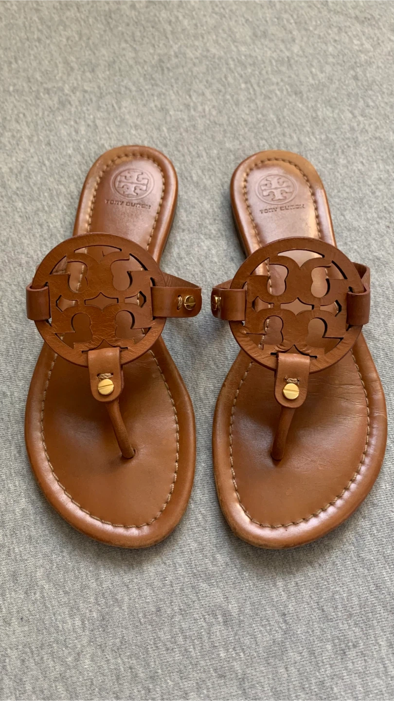 Tory Burch Miller Leather Sandals - Size 7M