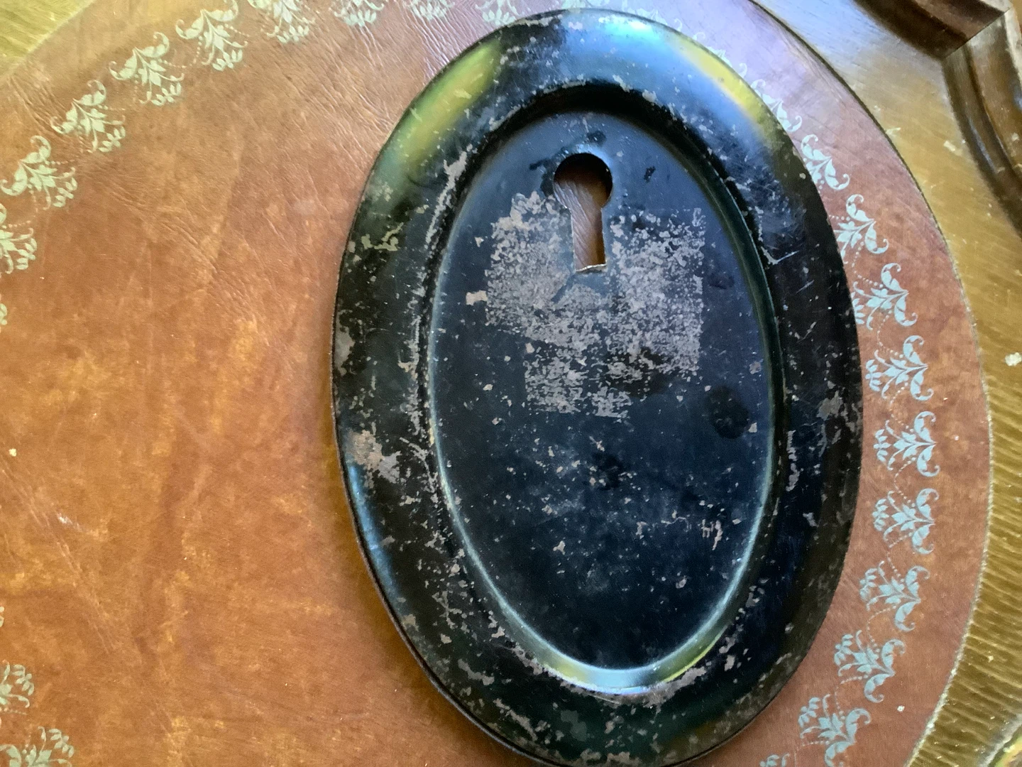 Unique Ant Oval Metal Keyhole Picture Frame Original Glass 🐞