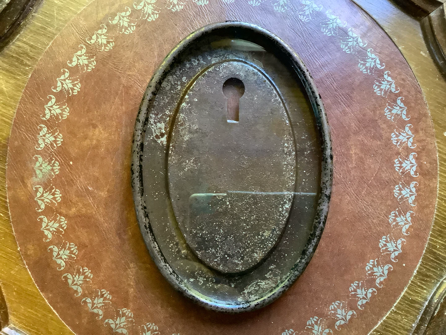 Unique Ant Oval Metal Keyhole Picture Frame Original Glass 🐞 - photo 2