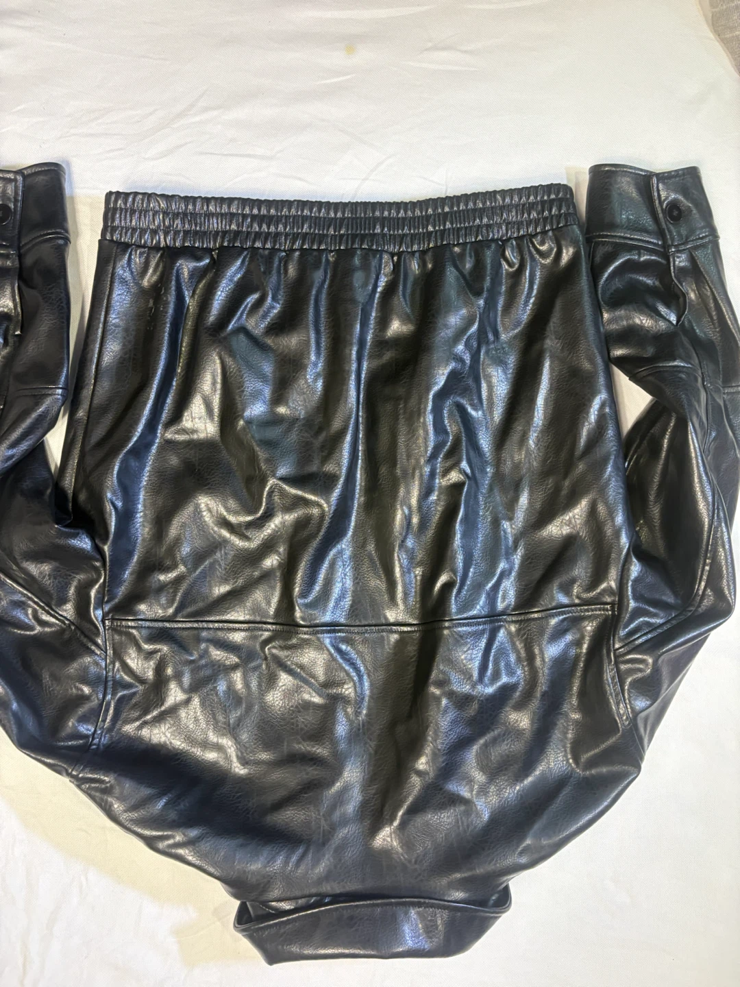 Zara Faux Leather Bomber Jacket - photo 4