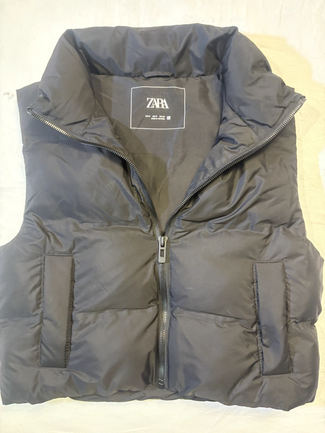 Zara Black Puffer Vest