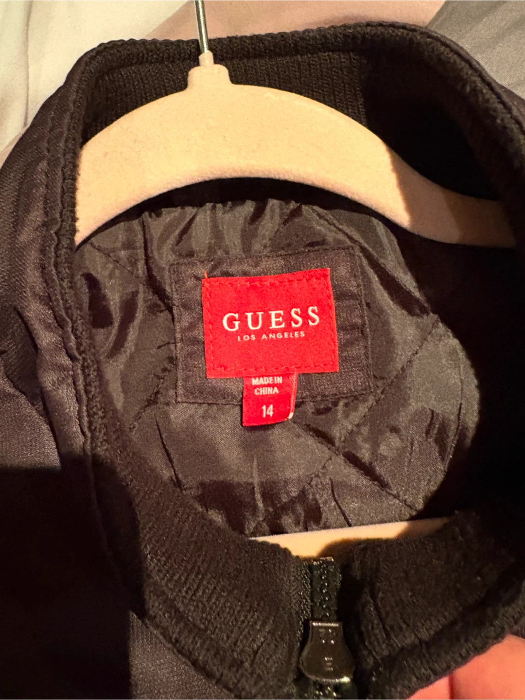 Guess Black Bomber Jacket Size 14 - photo 3