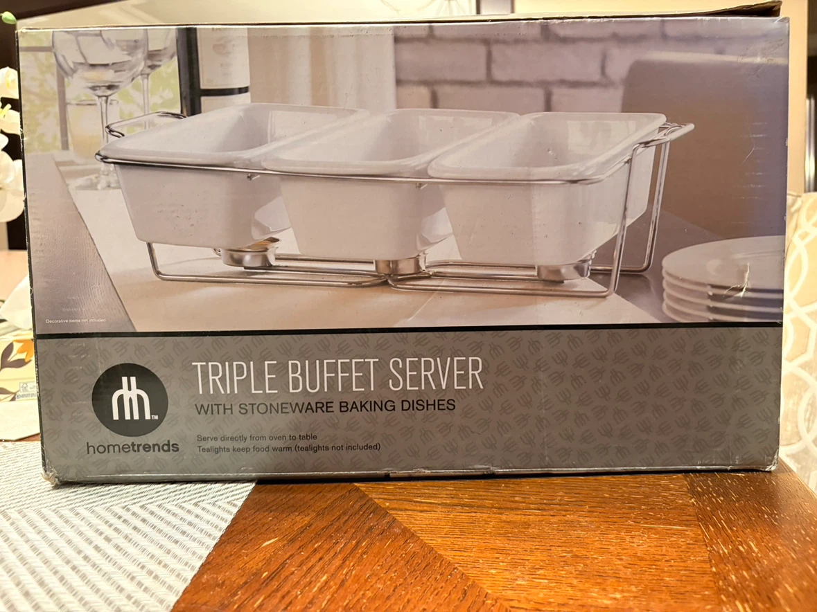 Hometrends Triple Buffet Server