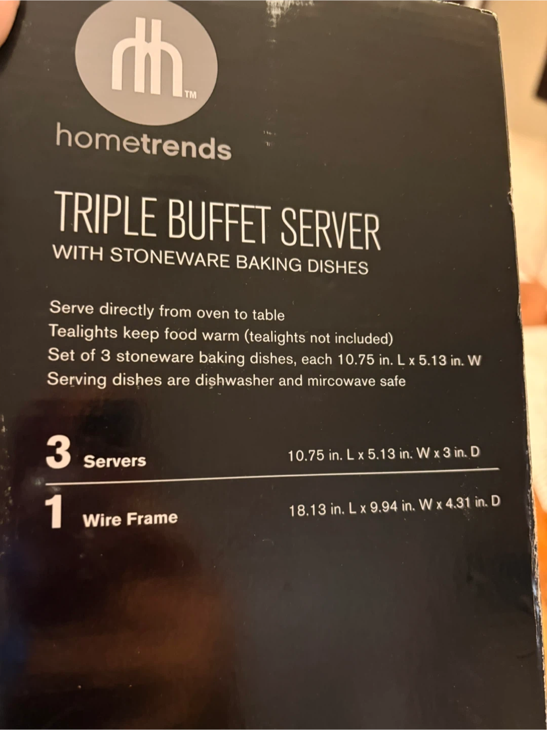 Hometrends Triple Buffet Server - photo 3