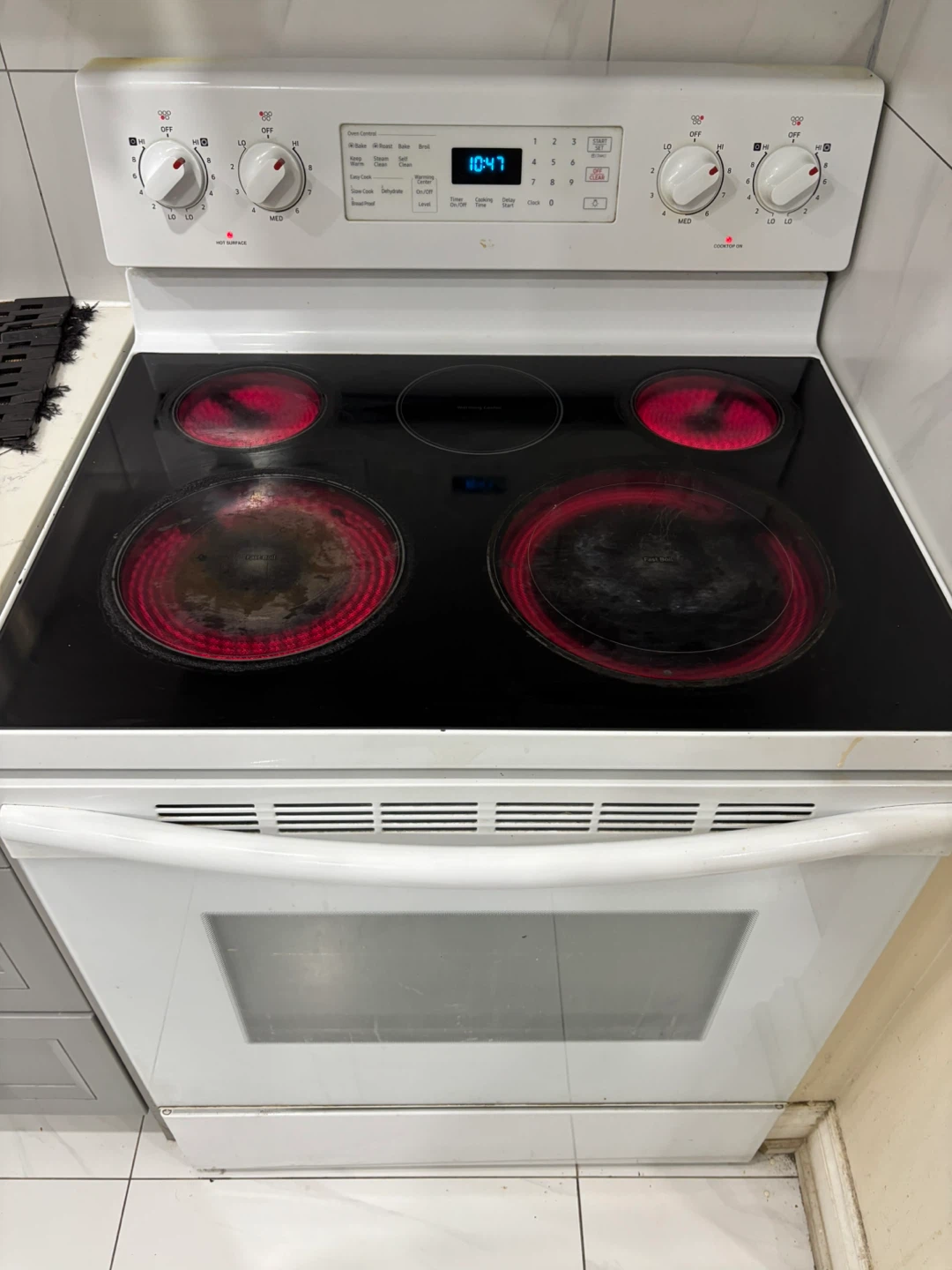 stove as it's for parts / repair