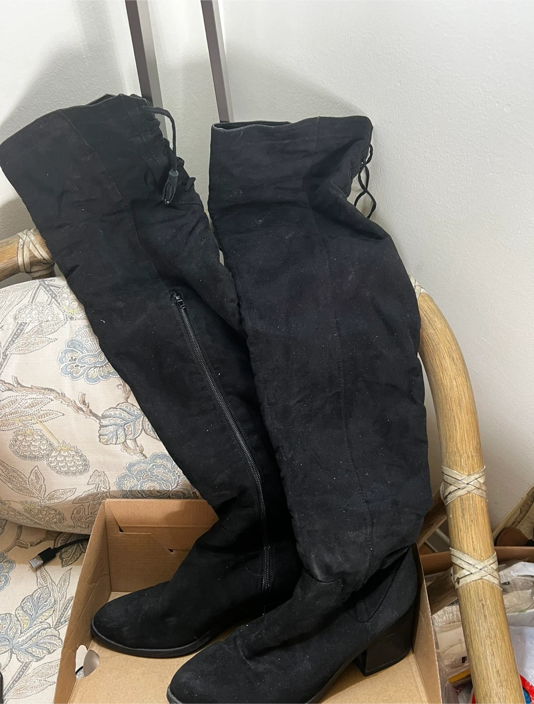 Call It Spring black over-the-knee boots