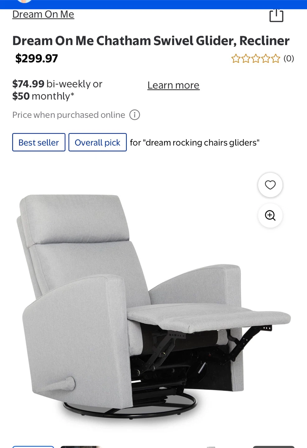 Dream On Me Chatham Swivel Glider Recliner - photo 3