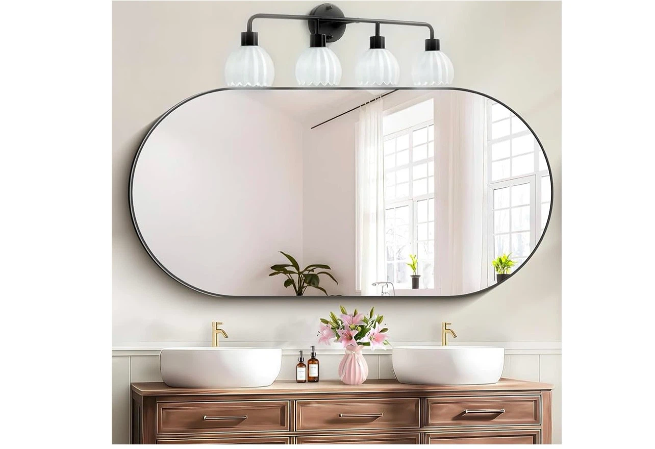 Black 4-Light Vanlity Light Over Mirror - photo 4