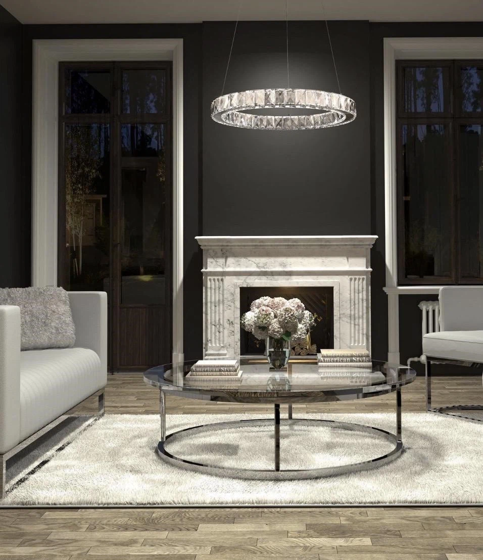 Modern  Crystal Chandelier Dimmable LED 32 inch - photo 3