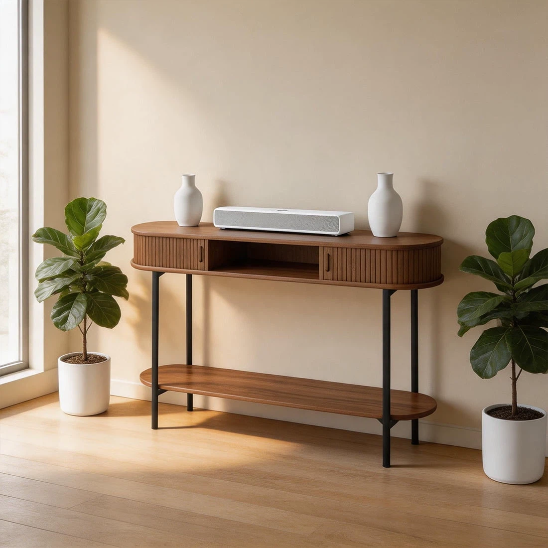 Tv stand Console Table with Storage Shelf - photo 3